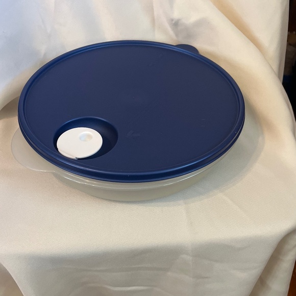 Tupperware Crystalwave Microwave Divided Dish Indigo Blue Large 11" New - Picture 1 of 5